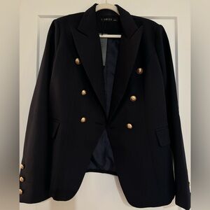 NWT ladies navy double breasted blazer, L